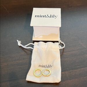 mint&lily Gold Huggie Hoop Earrings - Small Polished Hoops